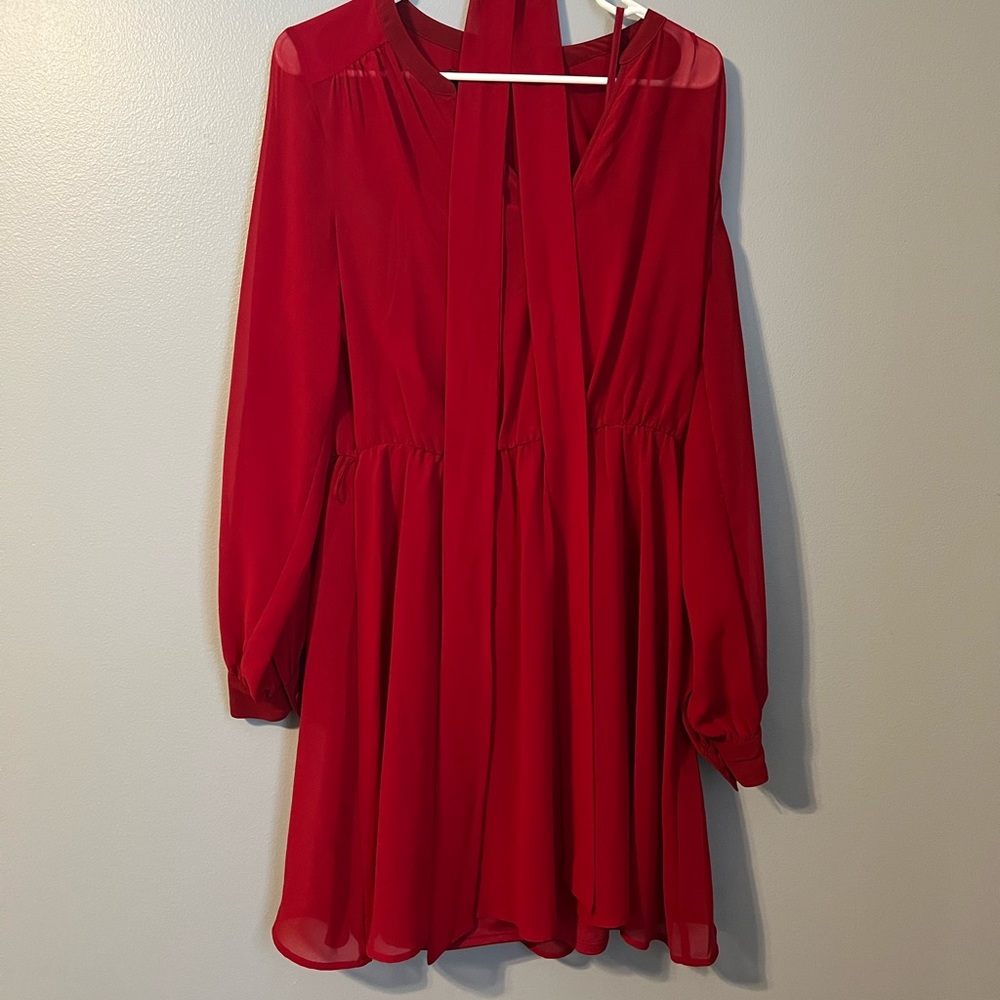 Banana Republic Long sleeve Tie Waist Midi Dress Size Medium